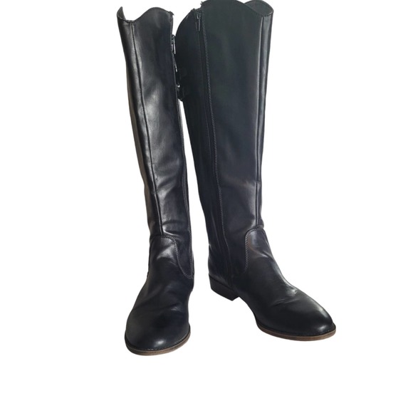 Fergalicious Shoes - SOLD! Fergalicious Women's Sz 10 Black Leather Tall Side Zip Riding Lullaby Bo…